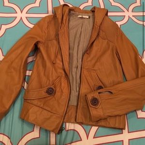 Mike & Chris tan leather jacket